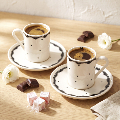 Aryıldız Amor 4 Parça 2 Kişilik Fincan Takımı 90 ml - 1