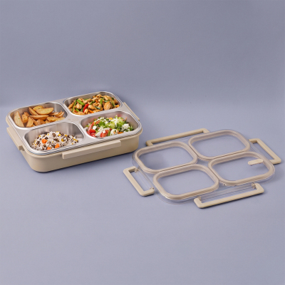 Aryıldız Bento Lunch Box 4 Bölmeli Beige - 1