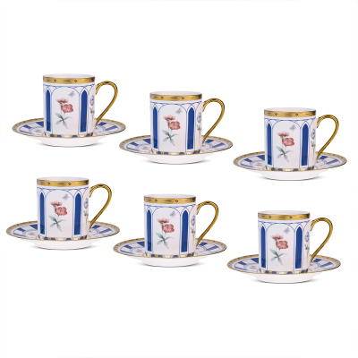 Aryıldız Best 12 Parça 6 Kişilik Kahve Fincan Takımı Mavi 90 ml - 4