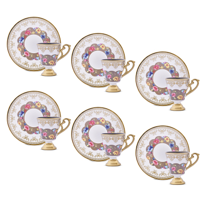Aryıldız Constella 12 Parça 6 Kişilik Kahve Fincan Takımı Gold 90 ml - 4