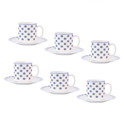 Aryıldız Elis 12 Parça 6 Kişilik Kahve Fincan Takımı Mavi 90 ml - 5