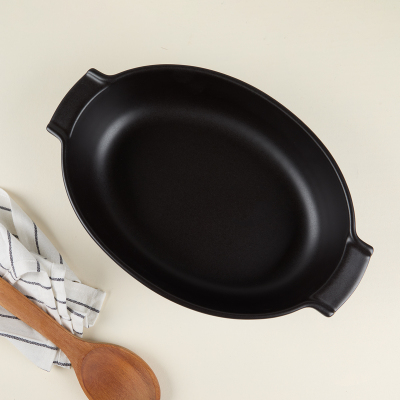 Aryıldız Elissa Oval Fırın Kabı Mat Siyah 31 cm - 3