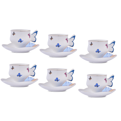 Aryıldız Grass 6 Kişilik 12 Parça Kahve Fincan Takımı Mavi 90 ml - 5