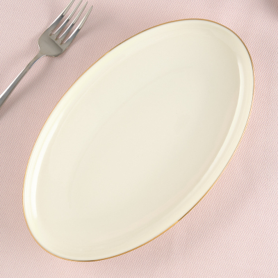 Aryıldız Hazel Gold Kayık Tabak Krem 25 cm - 3