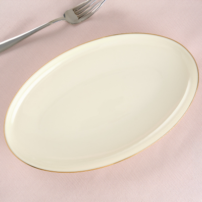 Aryıldız Hazel Gold Kayık Tabak Krem 25 cm - 4