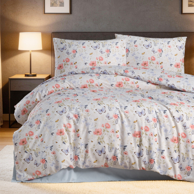 Aryıldız Home Butterfly %100 Pamuk Tek Kişilik Nevresim Takımı - ARYILDIZ HOME