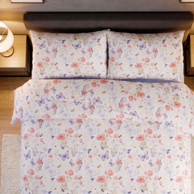 Aryıldız Home Butterfly %100 Pamuk Tek Kişilik Nevresim Takımı - 2