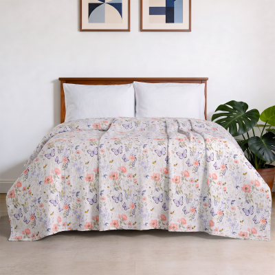 Aryıldız Home Butterfly Tek Kişilik %100 Pamuk Pike 150x220 cm - ARYILDIZ HOME
