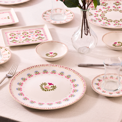 Aryıldız Ivy Pink 32 Parça 6 Kişilik Kahvaltı Takımı - 3