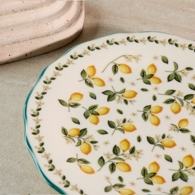 Aryıldız Limon Gonca Pasta Tabağı 21 cm - 2