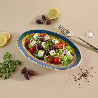 Aryıldız Marvia Kayık Tabak Mavi 20 cm - 1