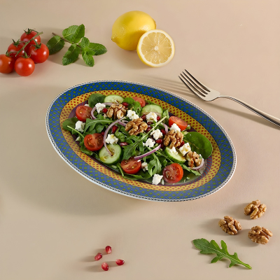 Aryıldız Marvia Kayık Tabak Mavi 25 cm - 1
