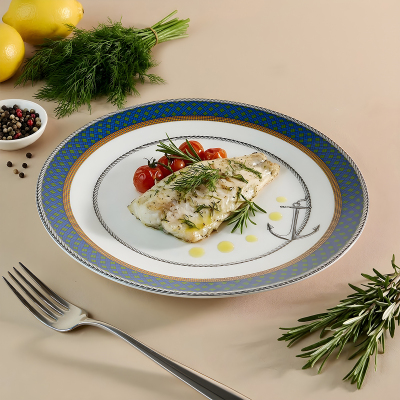 Aryıldız Marvia Servis Tabağı Mavi 25 cm - 1