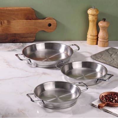 Aryıldız Modena 3 Parça Çelik Sahan Seti 18-20-22 cm - 2