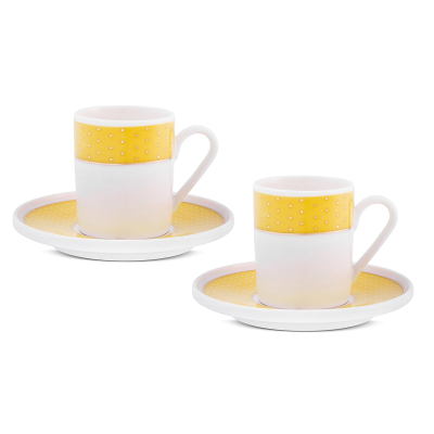Aryıldız Nila 4 Parça 2 Kişilik Kahve Fincan Takımı Sarı 90 ml - 5