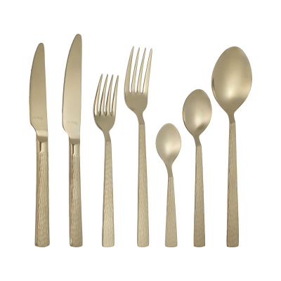 Aryıldız Piero Gold Mat 84 Parça 12 Kişilik Çatal Kaşık Bıçak Takımı - ARYILDIZ