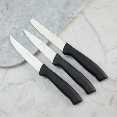 Aryıldız Rexa 3 Parça Sebze Bıçak Seti Siyah 10 cm - 2