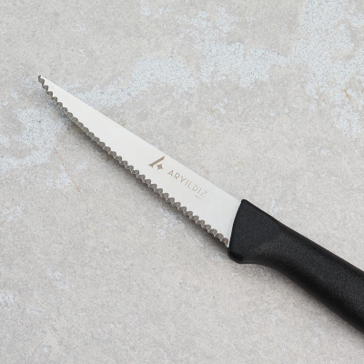Aryıldız Rexa Tırtıklı Sebze Bıçak Siyah 10 cm - 4