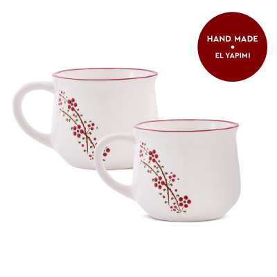 Aryıldız Rosella 2’li Seramik Kupa Kırmızı 150 ml - 4