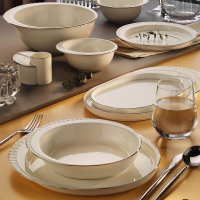 Aryıldız Valeria Platin 55 Parça 12 Kişilik Yemek Takımı - ARYILDIZ