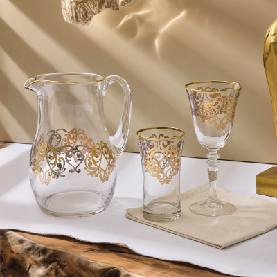 Aryıldız Veronica Gold-Platin 25 Parça 12 Kişilik Su Seti - ARYILDIZ