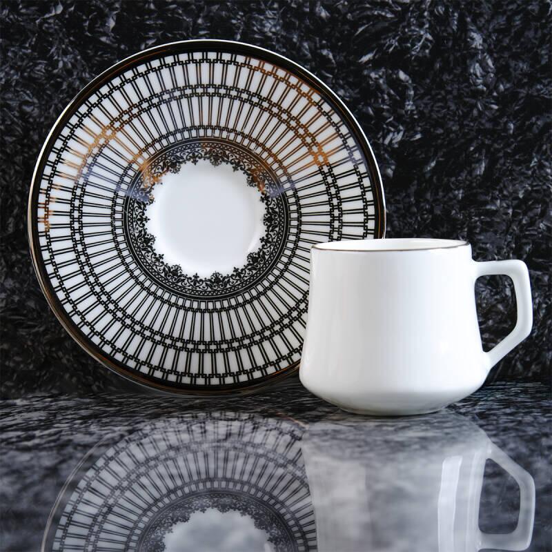 Evaliza Crown Platin 6 Kişilik Kahve Fincan Takımı 80 ml | Gallery
