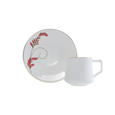 Evaliza Nostalji Çiçek Double 6 Kişilik Kahve Fincan Takımı 130 ml - 3