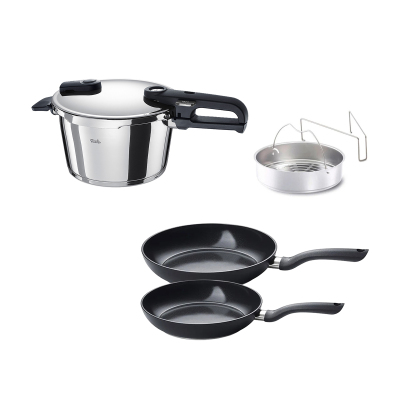 Fissler Vitaquick Edition 4,5 Litre Düdüklü Tencere + Tava Set - FISSLER