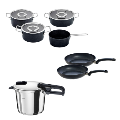 Fissler Vitaquick Edition 6 Litre Düdüklü Tencere + Adamant Tencere ve Tava Seti - FISSLER