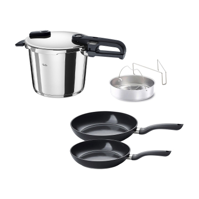 Fissler Vitaquick Edition 6 Litre Düdüklü Tencere + Tava Set - FISSLER