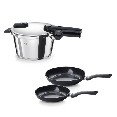 Fissler Vitaquick Elemental 4,5 Litre Düdüklü Tencere + Essential Tava Set - FISSLER