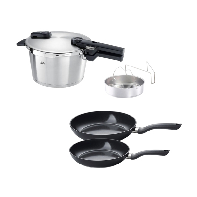 Fissler Vitaquick Premium 4,5 Litre Düdüklü Tencere + Tava Set - 1