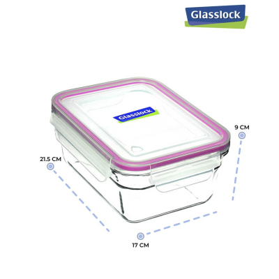 Glasslock Dikdörtgen Cam Saklama Kabı 1730 ml - 2