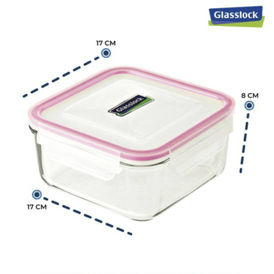 Glasslock Kare Cam Saklama Kabı 1200 ml - 2