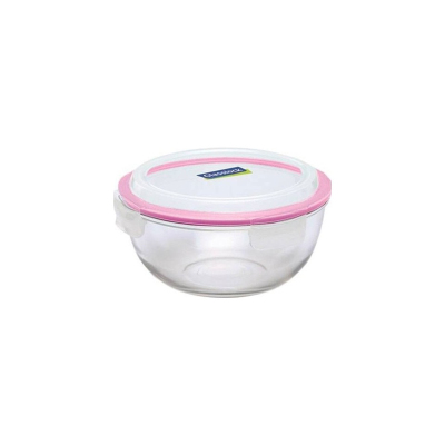 Glasslock Yuvarlak Cam saklama Kabı 2000 ml - 1