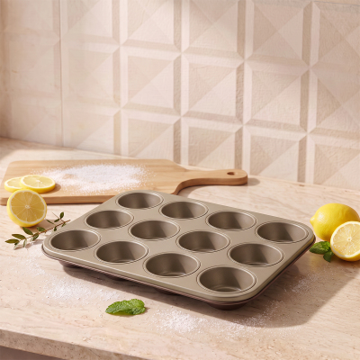 Guardini Actuel 12'li Muffin Kalıbı Bronz 35x27 cm - GUARDINI