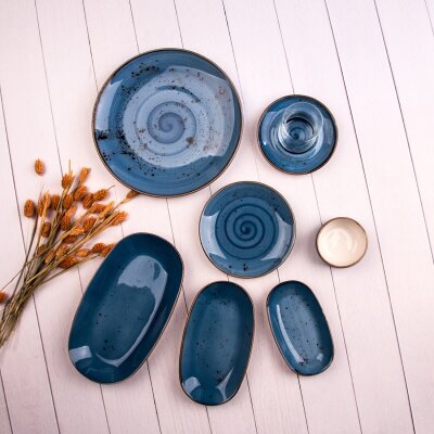 Marianna Azur 36 Parça Kahvaltı Takımı Mavi - MARIANNA