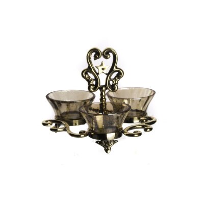 Marianna Şiva Luster 3 Kaseli Dekoratif Sunumluk - MARIANNA