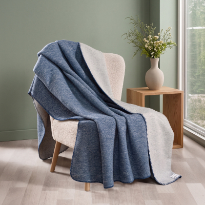 Maxstyle Blau Çift Kişilik Battaniye Denim 200X220 cm - MAXSTYLE