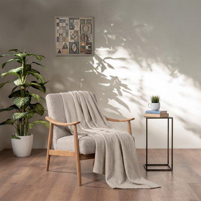 Maxstyle Çift Kişilik %100 Pamuk Pike Bej 200x220 cm - 4