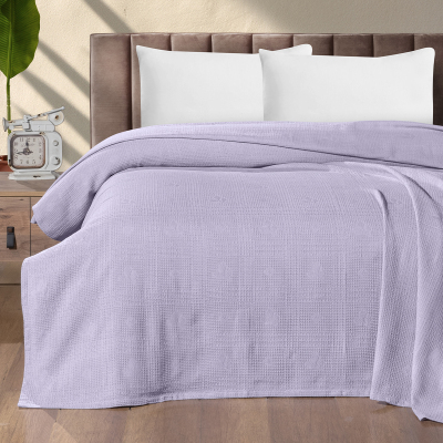 Maxstyle Çift Kişilik %100 Pamuk Pike Lila 200x220 cm - 1