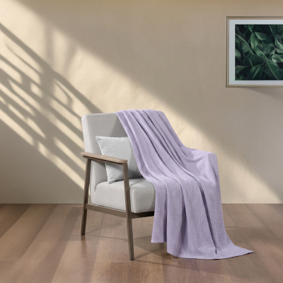 Maxstyle Çift Kişilik %100 Pamuk Pike Lila 200x220 cm - 4