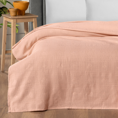 Maxstyle Çift Kişilik %100 Pamuk Pike Somon 200x220 cm - 3