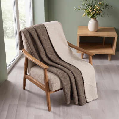 Maxstyle Çift Kişilik Battaniye Brown 200X220 cm - MAXSTYLE