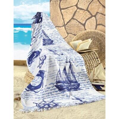 Maxstyle Marine Kadife Plaj Havlusu 70x160 Cm - MAXSTYLE