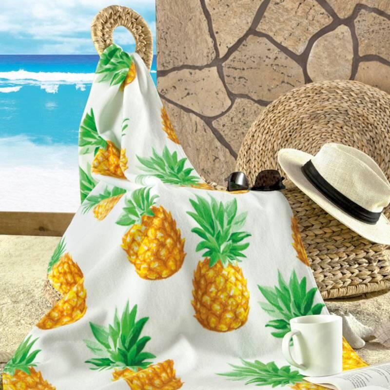 Maxstyle Pineapple Kadife Plaj Havlusu 70x160 Cm - 1
