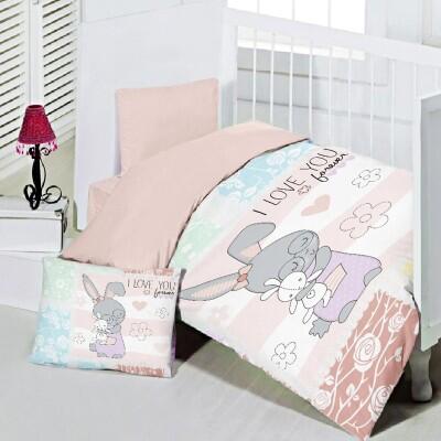 Maxstyle Pink Rabbit Bebek Nevresim Takımı - MAXSTYLE