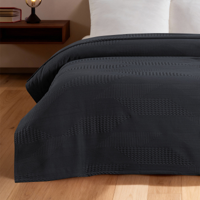 Maxstyle Spring %100 Pamuk Çift Kişilik Pike Antrasit 220x230 cm - 3