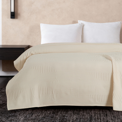 Maxstyle Spring %100 Pamuk Çift Kişilik Pike Bej 220x230 cm - 2