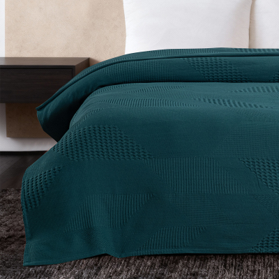 Maxstyle Spring %100 Pamuk Çift Kişilik Pike Petrol 220x230 cm - 3